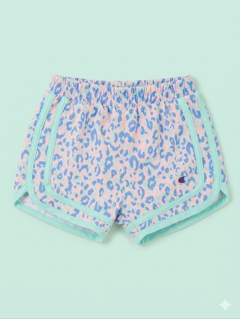 Champion Girls Leopard Print Athletic Running Shorts Size 5